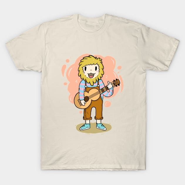 singing with goldenbeard T-Shirt by luckycatbunny